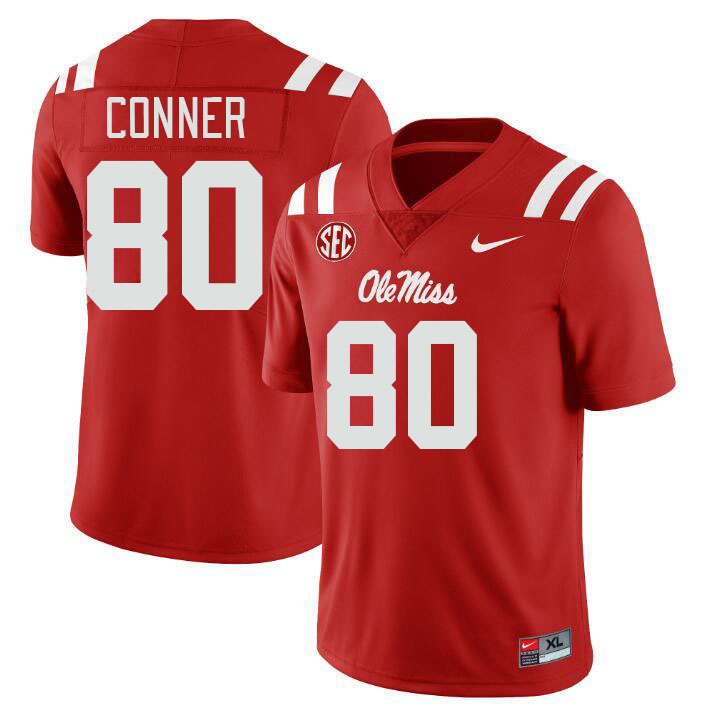 Men #80 Jayvontay Conner Ole Miss Rebels College Football Jerseys Stitched Sale-Red - Click Image to Close